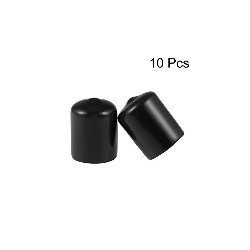 sourcing map 10pcs Rubber End Caps 20mm ID Vinyl Round