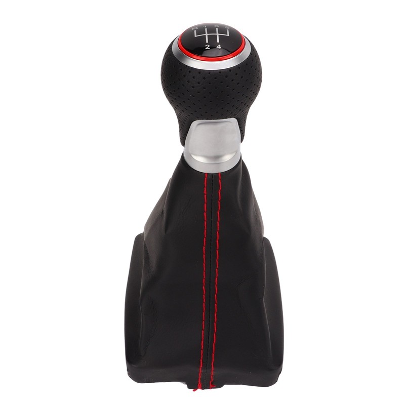 Gear Shift Knob Boot Set 5 Speed PVC Leather Gearstick