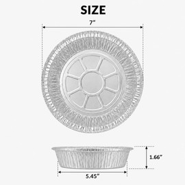 30-Pack 7" Round Aluminum Foil Pans with Clear Lids