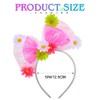 JEAIRTS Light Up Bow Headband Glow Daisy Flower Headpiece Led