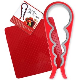 Chef Remi Jar Opener & Non-Slip Gripper | Bottle Opener for Lids & Caps - Jar Opener is Sturdy for Weak Hands, Arthritis and Elderly