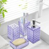 Seeatoo Bathroom Accessory Set, 4 PCS Light Purple Bathroom Accessories