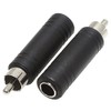KAUMO 6.35mm Mono Phone Plug (Female) to RCA Pin Male