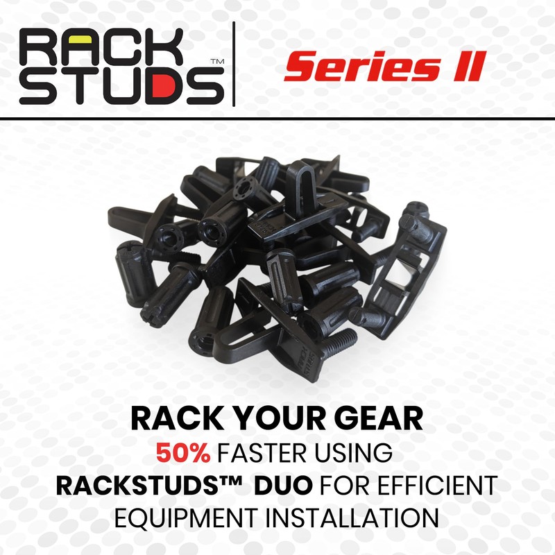 Rackstuds DUO 1RU Rack Mount Solution Series II – No