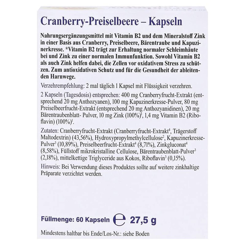 Espara Cranberry Cranberry Capsules Pack of 60