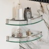 WAKLOND Bathroom Shelves, Glass Shelf Wall Mounted Glass Corner Shower