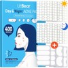 LitBear Hydrocolloid Acne Patches - 5 Sizes for Day &