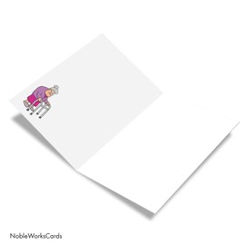 NobleWorks - 1 Hilarious All Occasions Blank Humor Greeting Card with 5 x 7 Inch Envelope - Funny Just Because Cartoon Bird for Men and Women (1 Card) - Hold It In C2450OCB