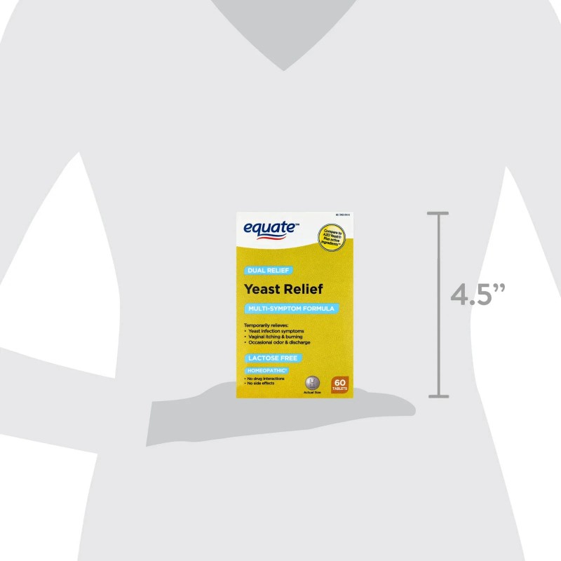 Equate, Yeast Relief, 60 Count, Tablets, Temporarily relieves yeast infection