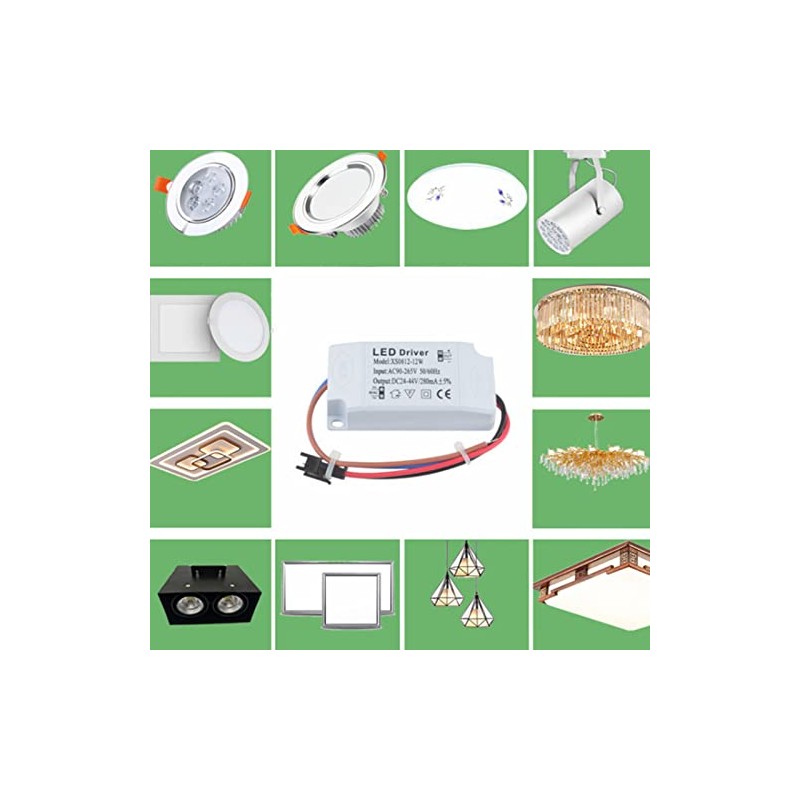 Acxico 2 pcs LED driver power supply 8-12W AC 110V-220V