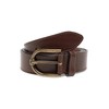 MUSTANG 35 mm full-leather belt quilted with clasp in antique