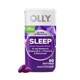 OLLY Cápsulas blandas para dormir ultra fuertes, 10 mg de melatonina, L-teanina, manzanilla, magnesio, bálsamo de limón, apoya el sueño reparador prof