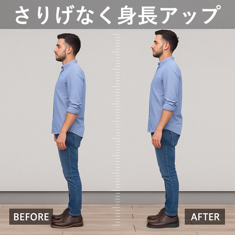 ルボナリエ シークレット インソール 衝撃吸収 メンズ 3サイズ 高さ調整 中敷き Lサイズ 25cm-27.5cm