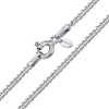 Amberta 925 Sterling Silver 1.5 mm Curb Chain Necklace Length