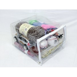 Oreh Homewares Heavy Duty Vinyl Zippered See-Through Storage Bags (Clear) for Jewelry, Shirts, Cosmetics, Arts & Crafts Supplies and Much More! (9" x 11" x 7") 3 Gallon 2-Pack