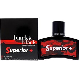 NU Parfums Black Is Black Superior Plus for Men Eau de Toilette Spray, 3.4 Ounce