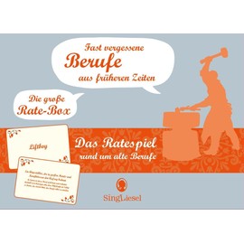 Fast vergessene Berufe aus früheren Zeiten. Die große Rate-Box für Senioren und Seniorinnen. Kartenspiel-Set für das Gedächtnistraining für Senioren