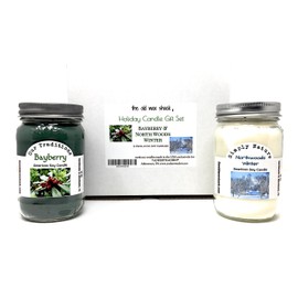 The Old Wax Shack Holiday Candle Gift Set, Bayberry and Northwoods Winter (2 Pack, 16 Oz.)