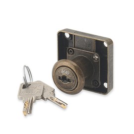 21mm Vintage Drawer Lock,Security Mailbox Lock Zinc Alloy Cabinet Drawer Cupboard Lock with 2 Alike Keys(Bronze)