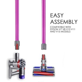 Replacement Wand Extension Tube for Dyson V7 V8 V10 V11 V15 Models,Quick Release Wand Accessories Compatible with Dyson Cordless Stick Vacuum Cleaner of V7 V8 V10 V11(Fuchsia)