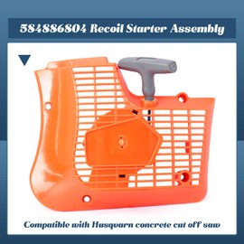 Esttlamer 584886804 Concrete Cut Off Saw Recoil Rewind Starter Assembly Compatible with Husqvarna K750 K760 K760II K770 Replace 584886805 574362003