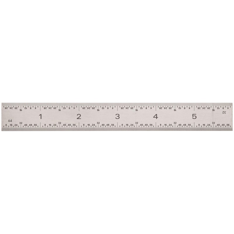 Brown & Sharpe 599-314-605 Stainless Steel Rule, 6" Length