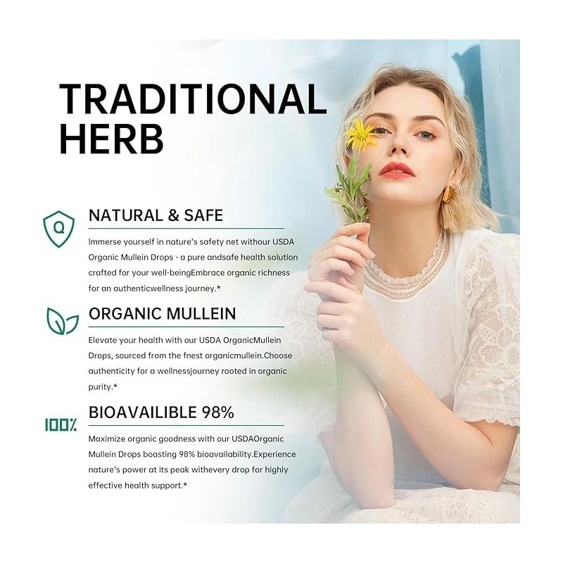 2 X MULLEIN SUPER CONCENTRATED LEAF EXTRACT 2 oz