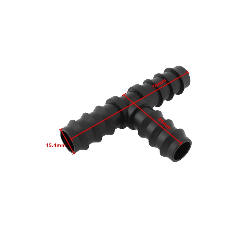 Briny River 4pcs Tee Hose Joiner Pipe Hose Pipe T-Shaped