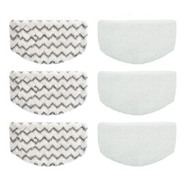 6 Pack Replacement Steam Mop Pads for Bissell Powerfresh Steam Mop 1940 1440 1544 1806 2075 Series, Model 19402 19404 19408 1940a 1940f 1940q 1940t B0006 B0017 Washable Reusable Replacement Mop Pads