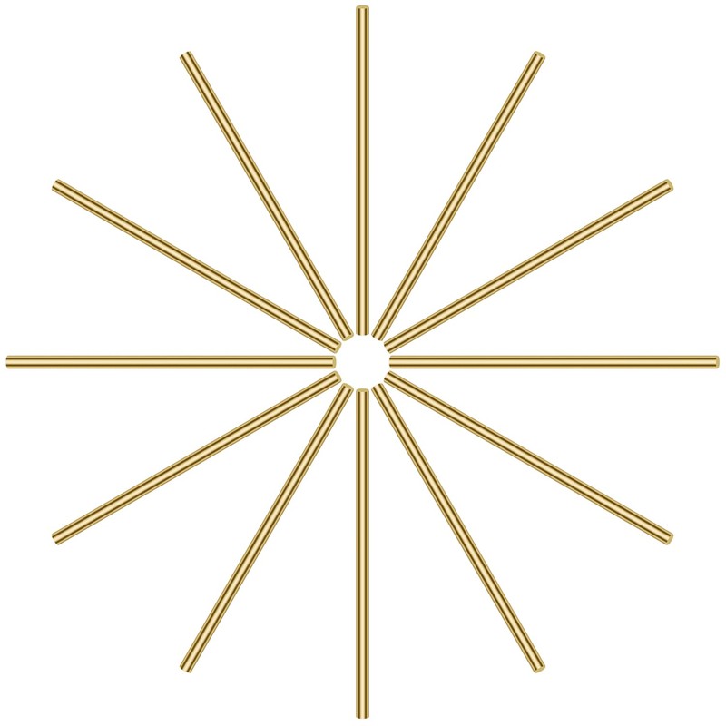 12 Pieces 4.0mm Brass Round Rods, Sutemribor Brass Solid Round