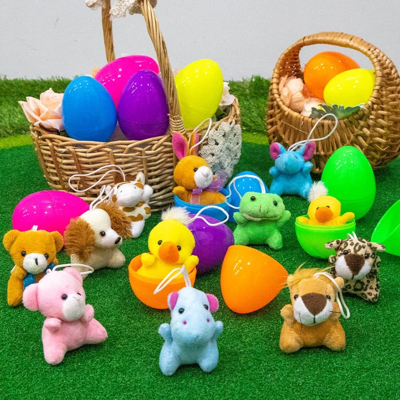 Sofier Sofier Plastic Easter Eggs with Animal Toys 12pcs Filled