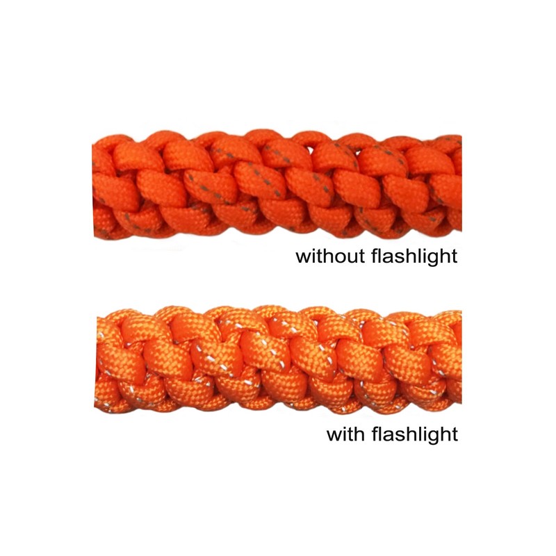 Oqard Reflective Paracord Fire Starter with Clip Hook - Orange