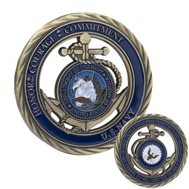U.S. Navy Core Values Challenge Coin for Souvenir Gift
