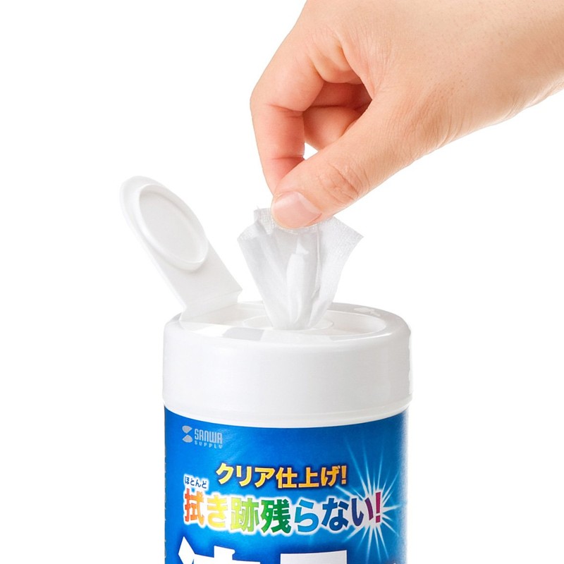 Sanwa Supply CD-WT4K Wet Wipes (for LCD) 80 Count