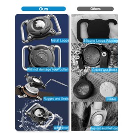 ONEONTA Airtag Dog | Airtag Collar Dog Waterproof - Airtag Pendant Dog - Airtag Holder Dog with Removable Metal Loop, Extremely Durable, Lightweight, for Width 3 cm / Thickness 4.5 mm, Pink