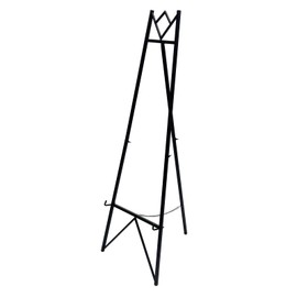 58 Inch Iron Adjustable Arts & Crafts Easels,Metal Easel Stand with Chain Support for Mirror,Floor Easels for Display Wedding Sign(Black)