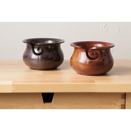 Knit Picks Yarn Bowl (Dark Brown Mango Wood)