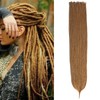 Kyriena 36 inch Long Dreadlock Extensions Single End, 15pcs Honey