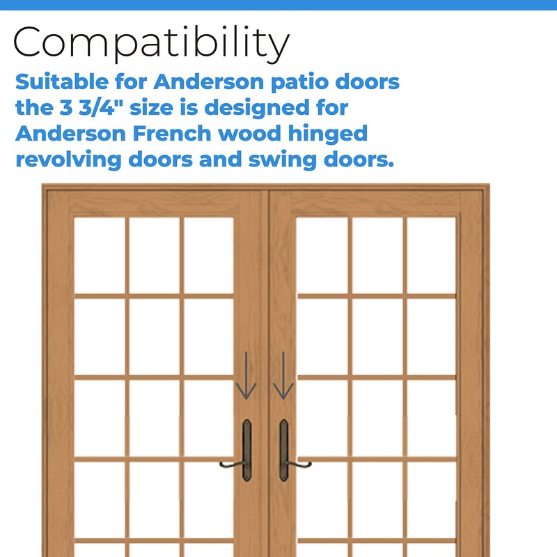 Replacement Andersen Door Handle Parts 3-3/4 Long Compatible with Andersen