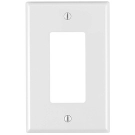 Leviton PJ26-WM 1-Gang Decora/GFCI Decora Wallplate, White, 10-Pack