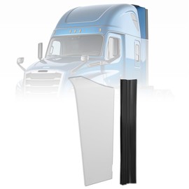 HECASA Upper Cab Fairing & Fairing Extension Compatible with 2008-2020 Freightliner Cascadia Replacement for A2267507000 Cabin Air Deflector Fairing Extension Plastic Left Driver Side