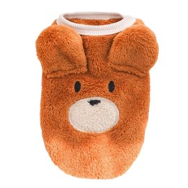 Petitebelle Bear Fleece Puppy Dog Sweaters (Brown, Medium)