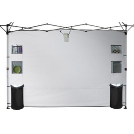 CROWN SHADES SideWall Silver for 10x10 Pop Up Canopy with 6 Pockets, 1 Pack Sidewall Only with Silver Coating (1 Pack, Grey)