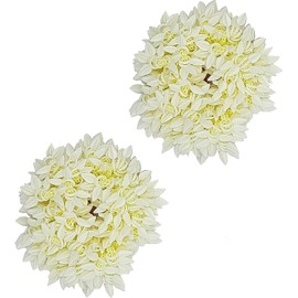 Co Creative Mogra White Gajra Hair Accessories Gajra Rubber Band for Women (Pack of 2)(White)