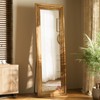 Full Length Mirror 65"X22", Brown Large Floor Mirror with Solid