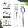 BBTO 100 Pcs Forks and Spoons Silverware Set Bulk Stainless
