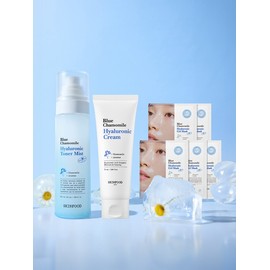 [Moisture Premium Set] 1 Blue Chamomile Toner Mist 100ml + 1 Blue Cream + 5 Gel Masks / [수분 프리미엄 세트] 블루 캐모마일 토너 미스트 100ml 1개 + 블루크림 1개 +겔 마스크 5매