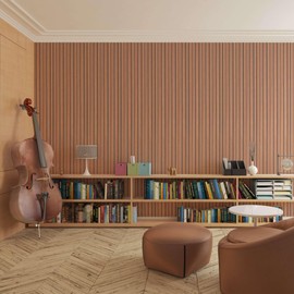 IZODEKOR 3D Wood Effect Wall Panels - Faux Wood Paneling for Living Room, Kitchen, Bathroom and More | Natural Wood Look | Easy Application | Land of Journey - Pack of 5, Covers 25 sq ft