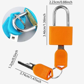 Kofferschloss mit Schlüssel, 6 Stück Mini Vorhängeschlöss mit Schlüssel, Gepäckschloss, Koffer-Schlösser, für Gepäck, Tasche, Reisekoffer