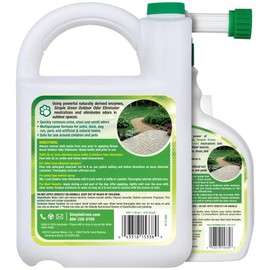Simple Green Outdoor Odor Eliminator for Pets, Dogs, Ideal for Artificial Grass & Patio (32 oz Hose End Sprayer & 1 Gallon Refill)